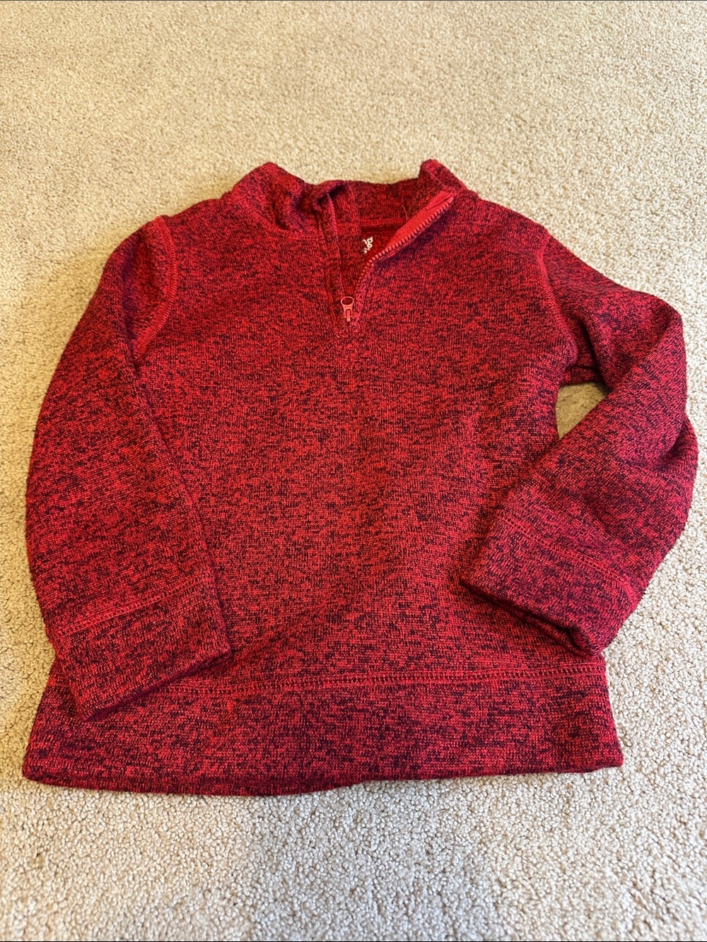 jumping beans Red Heather Quarter-Zip Sweater